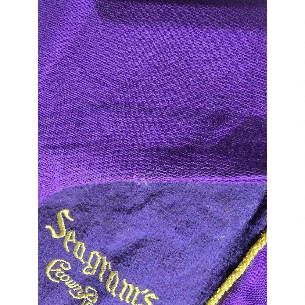 Handmade Crown Royal Seagrams Vest Women Medium Purple Upcycled Whiskey Festival